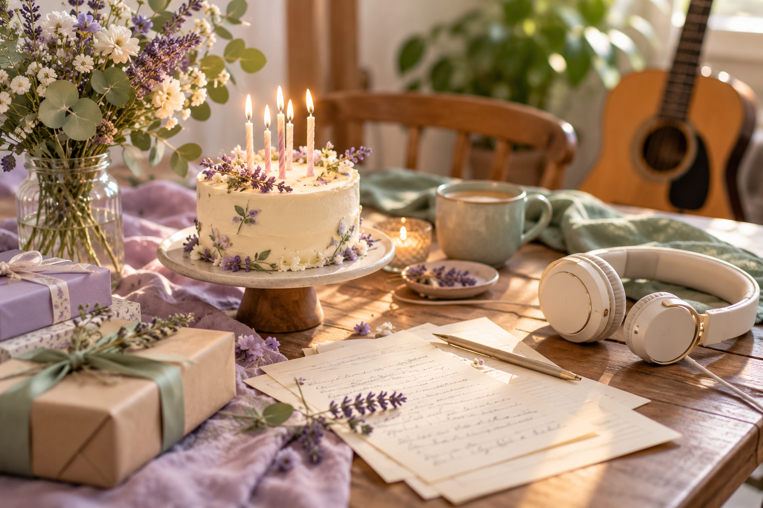 Planning diagram: Their name, then Your shared story, then A birthday wish
